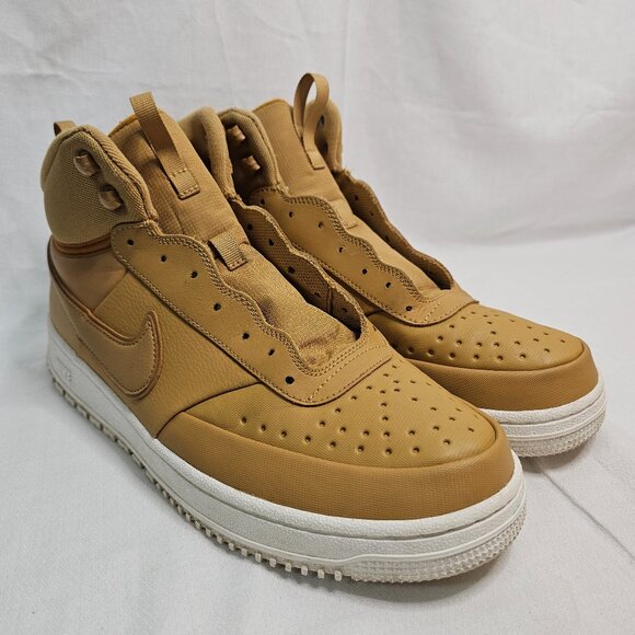 Nike Court Vision Mid Winterized Shoes Elemental Gold Sail DR7882-700 Men's 11.5 - Picture 1 of 12